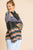 Multicolor Striped Fuzzy Knit Long Sleeve Pullover