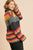 Multicolor Striped Fuzzy Knit Long Sleeve Pullover