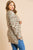 Multicolor Long Sleeve V-neck Soft Knit Pullover Tunic Sweater