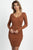 Foiled Ruched Tube Midi Dress