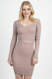 Foiled Ruched Tube Midi Dress