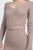 Foiled Ruched Tube Midi Dress