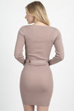 Foiled Ruched Tube Midi Dress