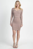 Foiled Ruched Tube Midi Dress