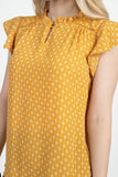 Geo Print Front Key Hole Top