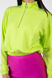 Cropped Half Zip Pullover