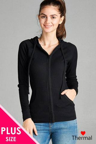 Long Sleeve Thermal Hoodie Jacket