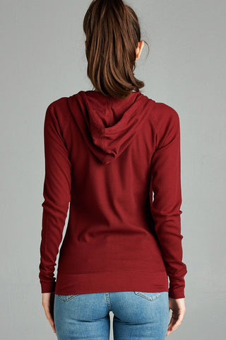 Long Sleeve Thermal Hoodie Jacket