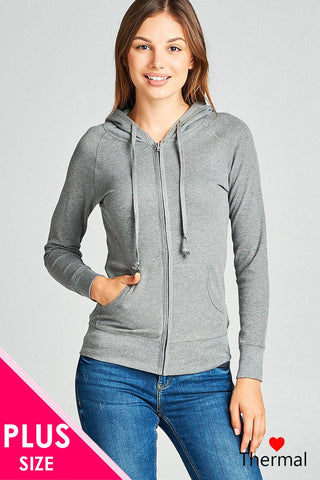 Long Sleeve Thermal Hoodie Jacket