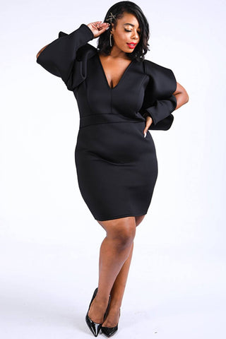 Super Shoulder Super Techno Dress