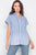 Washed Pinstripe Button Down Top