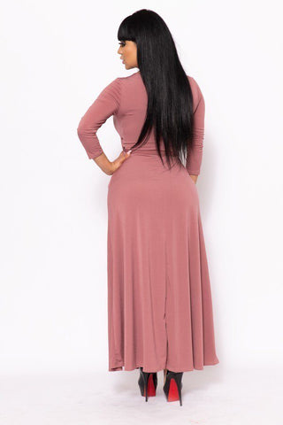 Elegant Maxi Dress With A Waist Tie