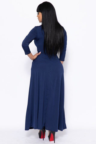 Elegant Maxi Dress With A Waist Tie