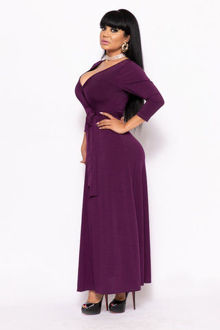 Elegant Maxi Dress With A Waist Tie