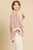 Heathered Striped Knit Bell Sleeve Round Neck Top