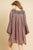 Animal Print Long Puff Sleeve Split Neck Babydoll Dress