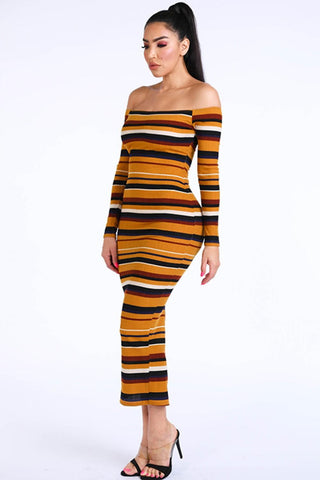 Off Shoulder Maxi Dress