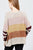 Long Dolman Sleeve Round Neck Multi Color Block Sweater
