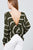 Long Sleeve V-neck Twist Back Stripe Sweater Top