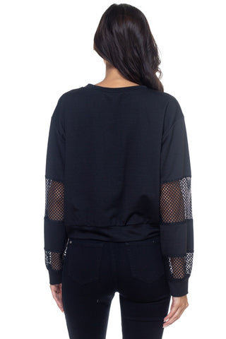 Plus Size Combo Lace Long Sleeve Dress