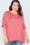 Plus Size Batwing Short Sleeve Drop-shoulder Top