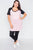 Plus Size Washed Round Hem Shirt Dress
