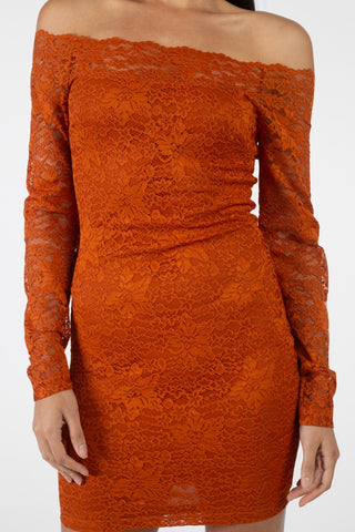 Floral Lace Off Shoulder Dress
