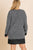 Heathered Knit Long Sleeve Round Neck Dress