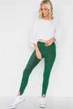 Green Glitter Stirrup Festive Leggings