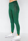 Green Glitter Stirrup Festive Leggings
