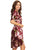 Floral Print, Velvet, Short Dress