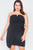 Plus Size Sleeveless Mock Wrap Mini Chic Dress