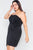 Plus Size Sleeveless Mock Wrap Mini Chic Dress