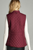 Faux Shearling Lined Quilted Padding Vest