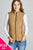 Faux Shearling Lined Quilted Padding Vest