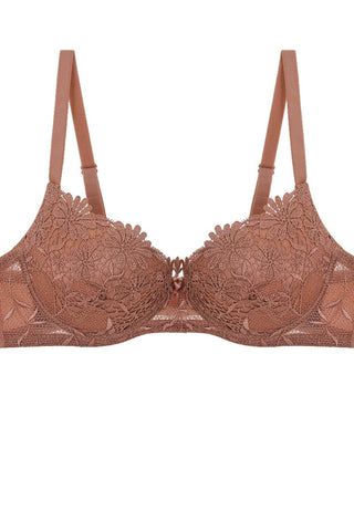 Flower Embroidery Bra W/underwire