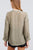 3/4 Cuff Sleeve V-neck W/collar Woven Top