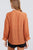 3/4 Cuff Sleeve V-neck W/collar Woven Top