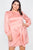 Plus Size Silk Mock Wrap Square Neck Mini Dress