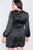 Plus Size Silk Mock Wrap Square Neck Mini Dress