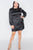Plus Size Silk Mock Wrap Square Neck Mini Dress