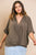 Short Bell Sleeve Basic V-neck Top