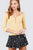3/4 Short Sleeve Button Down Detail Heavy Rib Knit Top