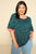 Plus Size Animal Print Swing Tunic Top With Contrast Color Block Bell Sleeves