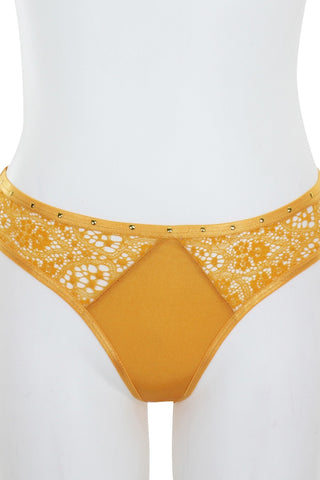 Open Cage Back Thong W/ Mesh