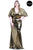 Metallic Ribbed Deep V-neckline Dress