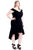 Techno Crepe Stretch Off The Shoulder Dress