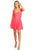 Solid Fit And Flare Dress With Back Zipper Closure, Cutouts, And Spaghetti Straps