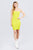 Straight Neck Cami Elastic String Heavy Rib Mini Dress