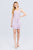 Sleeveless Double Scoop Neck W/belt Rib Sweater Mini Dress